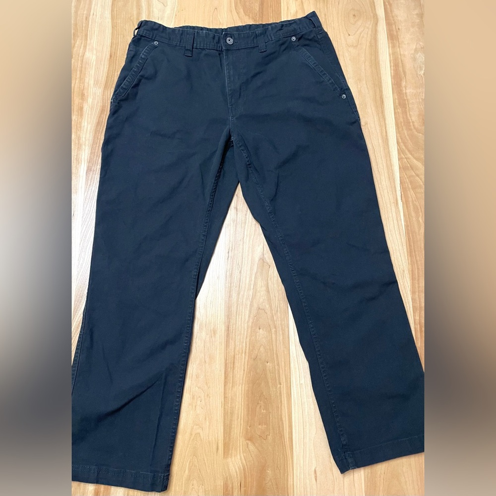 Eddie Bauer WorkWear Men’s 36x30 Black Canvas Utility Stretch Pants straight leg